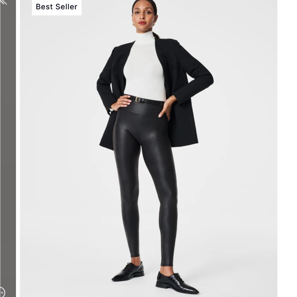 Brand new tags on Spanx Leather Leggings